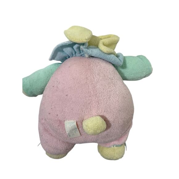 Vtg Tb Trading Terry Cloth Bunny Rabbit Rattle Plush Pastel Dan Dee Pink RARE - Picture 6 of 9